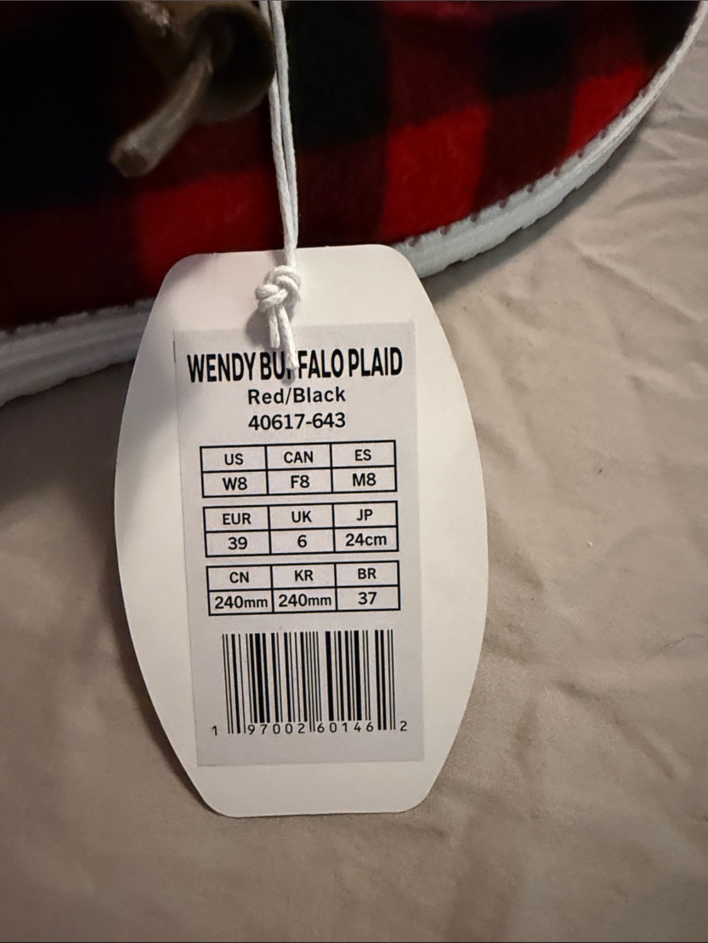 Hey Dude Wendy Buffalo Plaid Slip Ons Size 8. - Picture 2 of 6